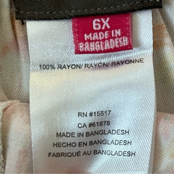 Vince Camuto girls floral pink shorts matching set size 5 - Picture 6 of 9